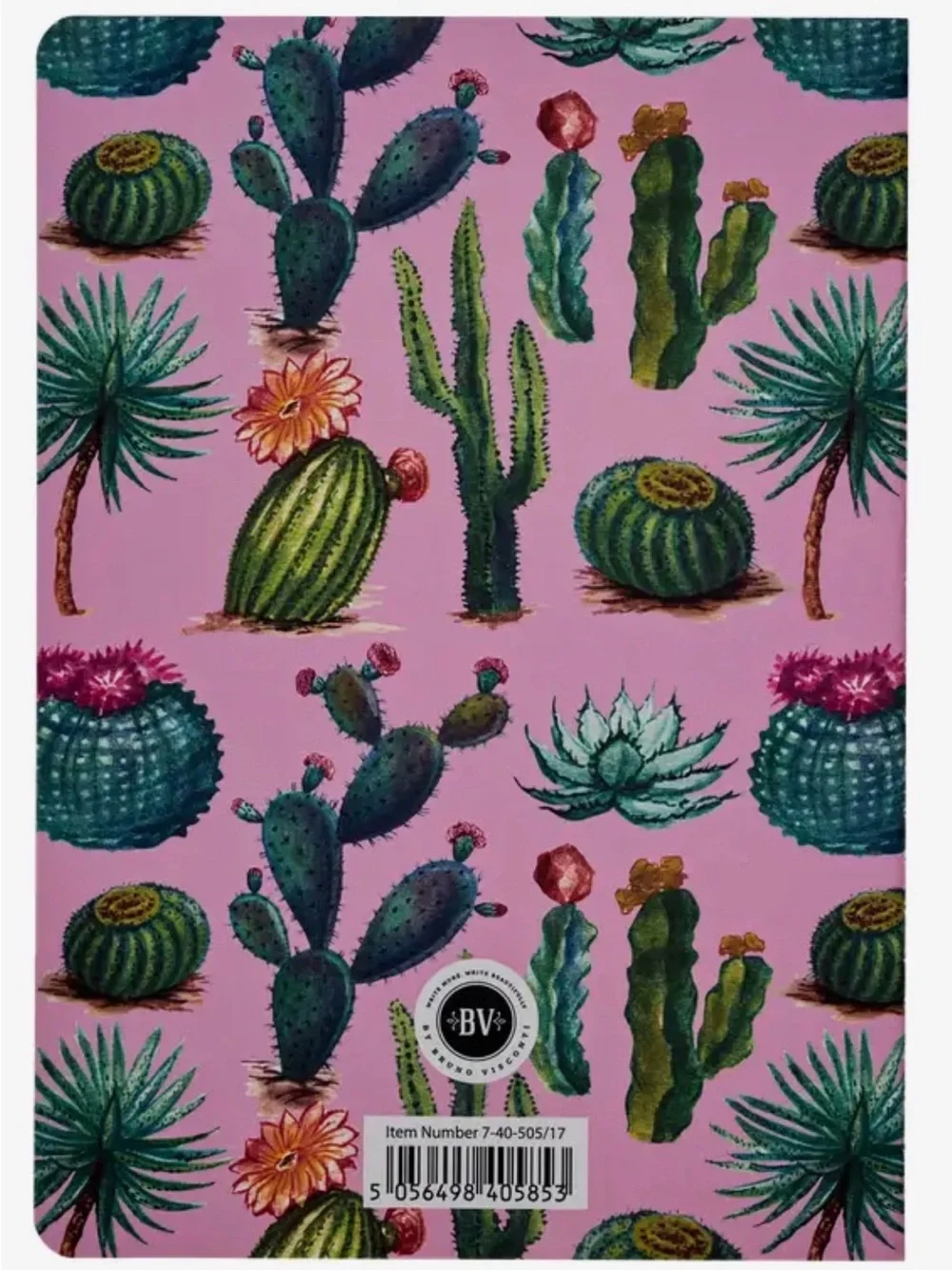 BV by Bruno Visconti A5 Journal Cactus on Rose Gold Foil NEW